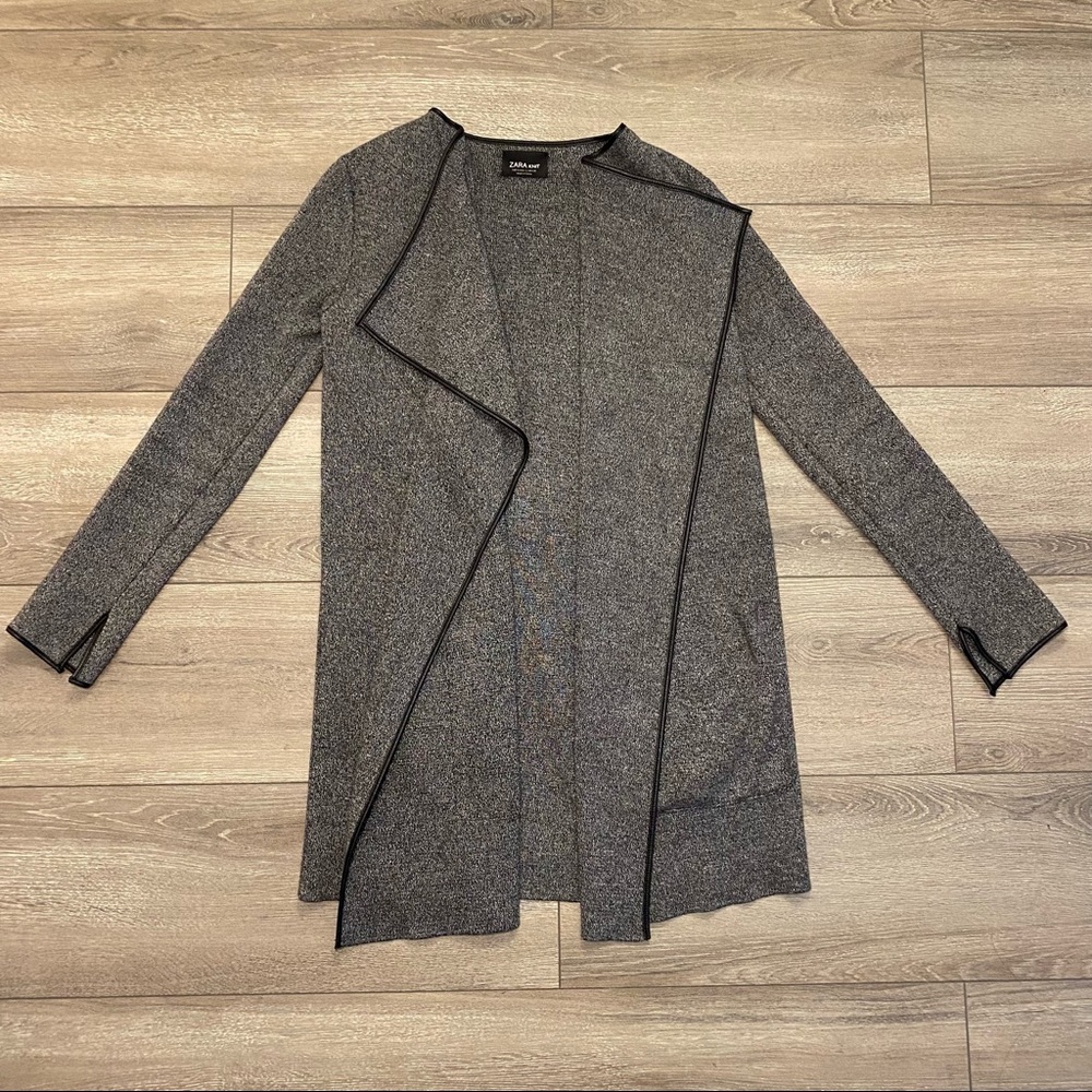 Zara grey draped coat